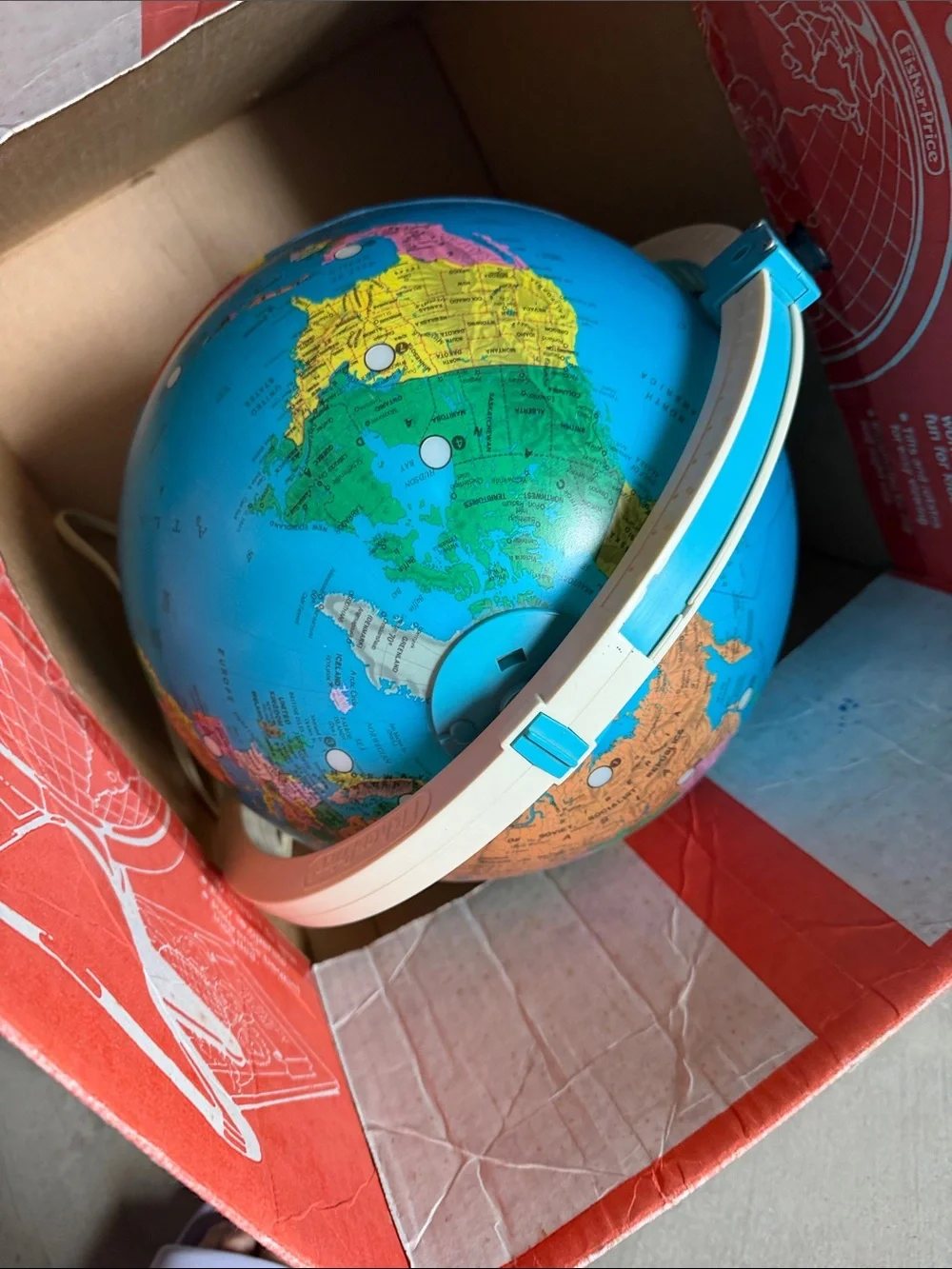 Fisher-Price Discovery Globe Toy - Yellow Box Artwork